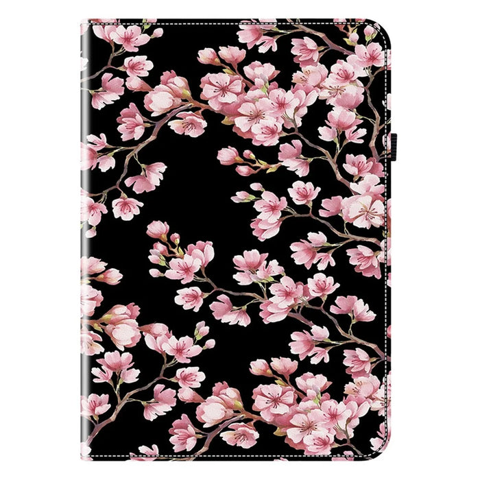 For Lenovo Tab P12 Pro 12.7 2025 / Xiaoxin Pad Pro 12.7 (2025) Leather Case Pattern Printed Stand Tablet Cover with Card Slots - Plum Blossom - 5