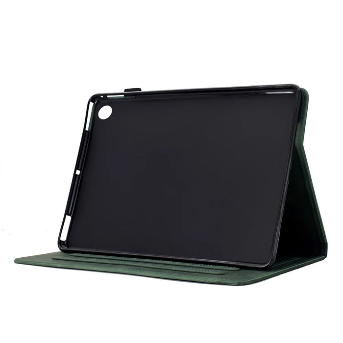 For Lenovo Tab M10 (Gen 3) Case Cats Imprinted PU Leather Card Slots Tablet Cover - Green - 3
