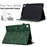 For Lenovo Tab M10 Plus (3rd Gen) Case Cats Imprinted PU Leather Card Slots Tablet Cover - Green - 6