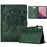 For Lenovo Tab M9 TB-310FU Case Cats Imprinted PU Leather Card Slots Tablet Cover - Green - 1