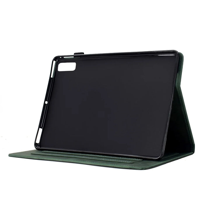 For Lenovo Tab M9 TB-310FU Case Cats Imprinted PU Leather Card Slots Tablet Cover - Green - 3