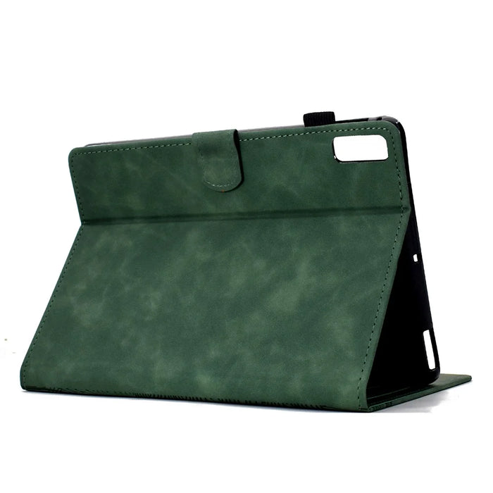 For Lenovo Tab M9 TB-310FU Case Cats Imprinted PU Leather Card Slots Tablet Cover - Green - 4