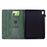 For iPad (2025) / 10.9 (2022) Case Cats Imprinted PU Leather Card Slots Tablet Cover - Green - 2