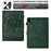 For iPad (2025) / 10.9 (2022) Case Cats Imprinted PU Leather Card Slots Tablet Cover - Green - 5