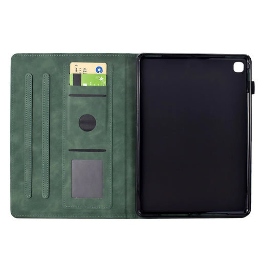 For iPad 10.2 (2020) / (2019) Case Cats Imprinted PU Leather Card Slots Tablet Cover - Green - 2
