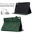 For iPad 10.2 (2020) / (2019) Case Cats Imprinted PU Leather Card Slots Tablet Cover - Green - 6