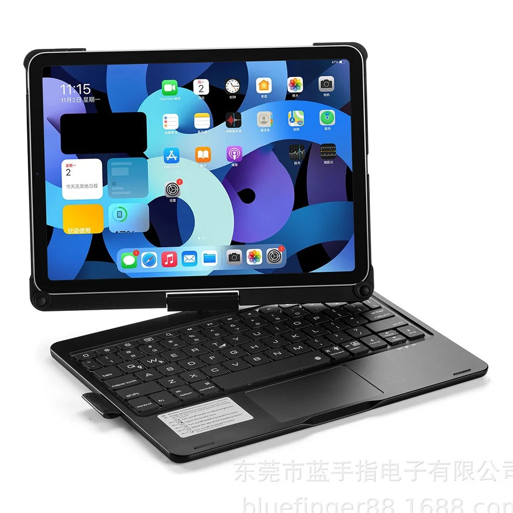 Trackpad Backlight Keyboard for iPad Air 11 (2026) / (2025) / (2024) / Air (2022) / (2020) / Pro 11 (2022) / (2021) / (2020) / (2018) Tablet Case - Black - 3