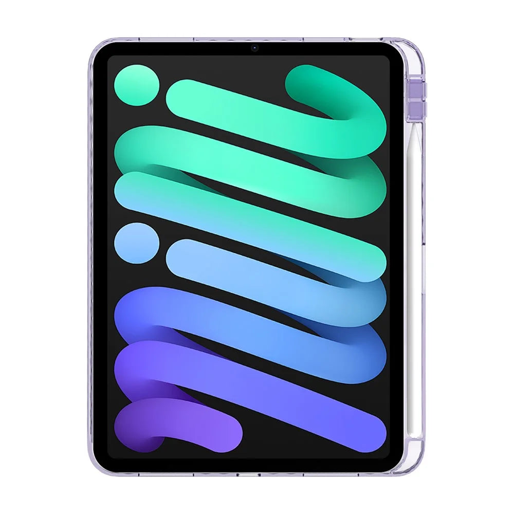 For iPad Air 13 (2026) / (2025) / (2024) Case Clear TPU Tablet Protective Cover with Pen Slot - Purple - 3