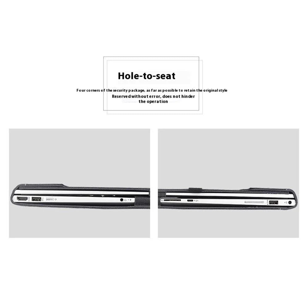 For Microsoft Surface Laptop 7 13.8-inch Case PU + Real Microfiber Leather Tablet Protective Case Business Tablet Cover - Black - 2