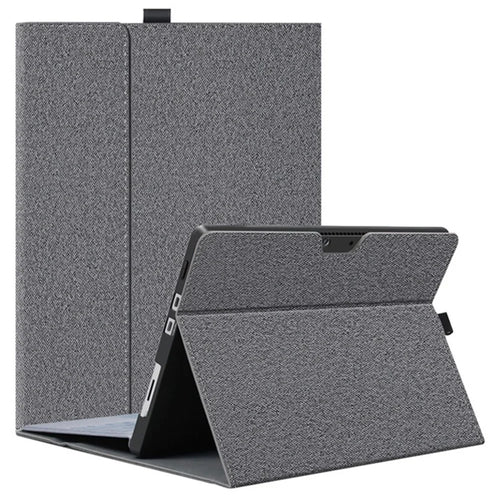 For Microsoft Surface Pro 10 Case Flip Cloth Texture TPU + PU Leather Laptop Notebook Bag Protective Case with Stand - 1