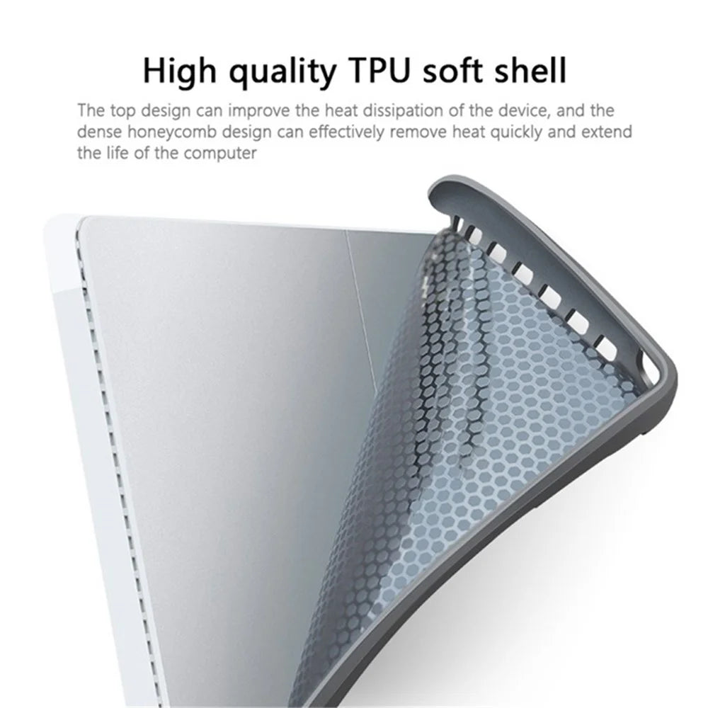 For Microsoft Surface Pro 10 Case Flip Cloth Texture TPU + PU Leather Laptop Notebook Bag Protective Case with Stand - 4