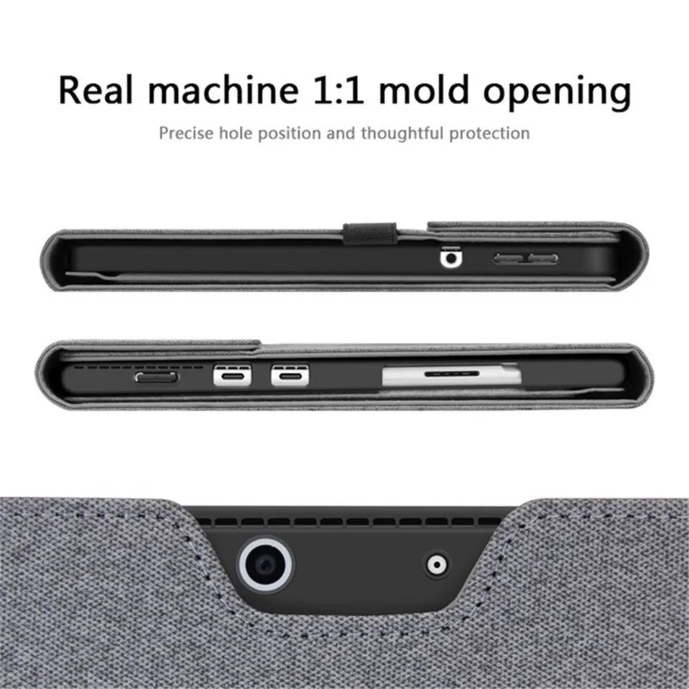 For Microsoft Surface Pro 10 Case Flip Cloth Texture TPU + PU Leather Laptop Notebook Bag Protective Case with Stand - 5