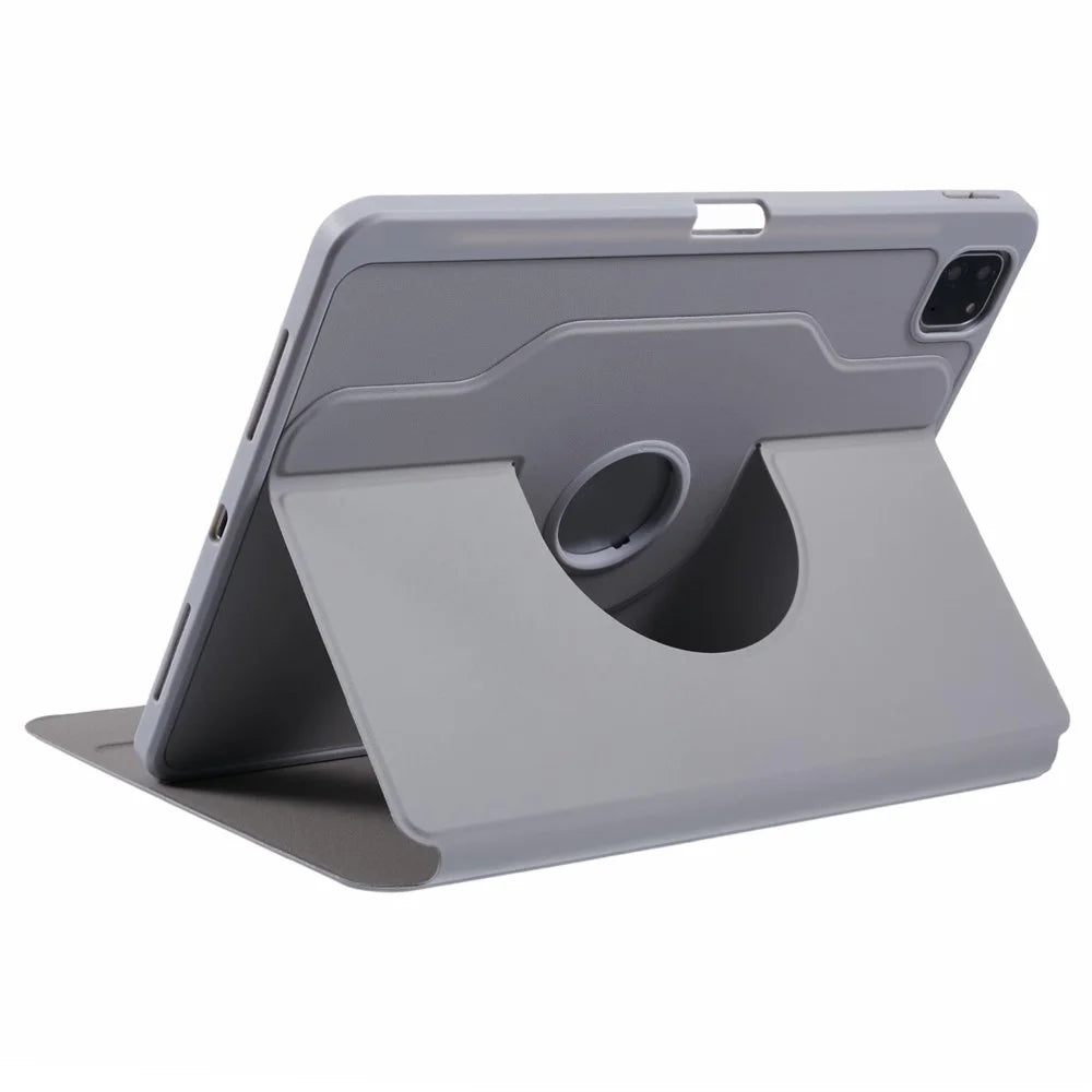 For iPad Air 11 (2026) / (2025) / (2024) / Air (2022) / (2020) / Pro 11 (2022) / (2021) / (2020) / (2018) Case Stand Leather Tablet Cover - Grey - 2