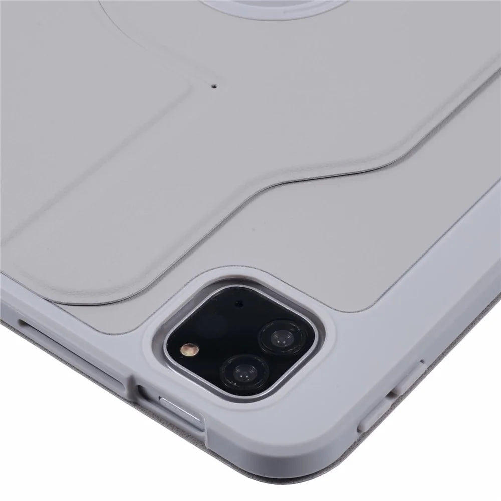 For iPad Air 11 (2026) / (2025) / (2024) / Air (2022) / (2020) / Pro 11 (2022) / (2021) / (2020) / (2018) Case Stand Leather Tablet Cover - Grey - 6