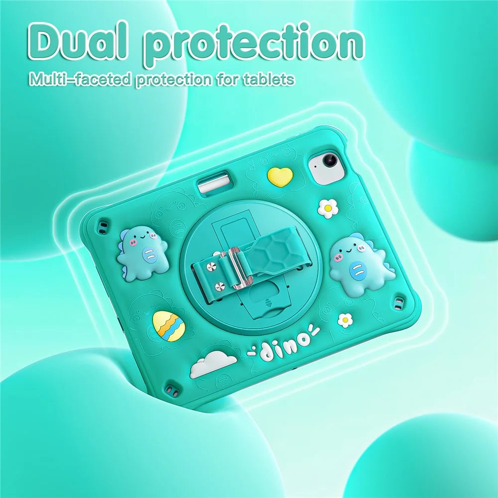 For iPad Air 11 (2026) / (2025) / (2024) / Air (2022) / (2020) / Pro 11 (2022) / (2021) / (2020) / (2018) Case Kickstand PC+Silicone+TPU Cover - 7
