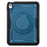 For iPad (2025) / 10.9 (2022) Case PC+TPU Kickstand Tablet Cover with Pencil Holder, Shoulder Strap - Navy Blue - 2
