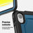 For iPad (2025) / 10.9 (2022) Case PC+TPU Kickstand Tablet Cover with Pencil Holder, Shoulder Strap - Navy Blue - 4