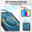 For iPad (2025) / 10.9 (2022) Case PC+TPU Kickstand Tablet Cover with Pencil Holder, Shoulder Strap - Navy Blue - 6