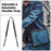For iPad (2025) / 10.9 (2022) Case PC+TPU Kickstand Tablet Cover with Pencil Holder, Shoulder Strap - Navy Blue - 7