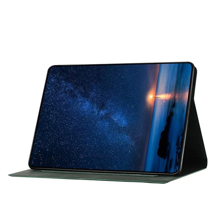 For Lenovo Tab M11 / Xiaoxin Pad 11 2024 TB-330FU Case Couple Cat Imprinted Microfiber Leather Smart Tablet Cover - Green - 4