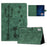 For Lenovo Tab M9 TB-310FU Case Couple Cat Imprinted Microfiber Leather Smart Tablet Cover - Green - 1