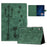 For iPad mini (2024) / mini (2021) Case Couple Cat Imprinted Microfiber Leather Smart Tablet Cover - Green - 1
