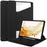 For Samsung Galaxy Tab S10+ Case 360° Rotary Stand PU Leather+Acrylic Tablet Cover (With Keyboard) - Black - 1