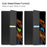 Leather Case for Samsung Galaxy Tab S10 Ultra / Tab S9 Ultra / Tab S8 Ultra Anti-Drop Stand Tablet Cover - Black - 3