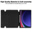 For Samsung Galaxy Tab S10 Ultra Case 360 Degree Rotary Stand PU Leather+Acrylic Tablet Cover (Without Keyboard) - Black - 2
