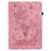 For Infinix Xpad Case Card Holder Anti-Scratch Leather Cover Rose Flower Imprint - Pink - 6