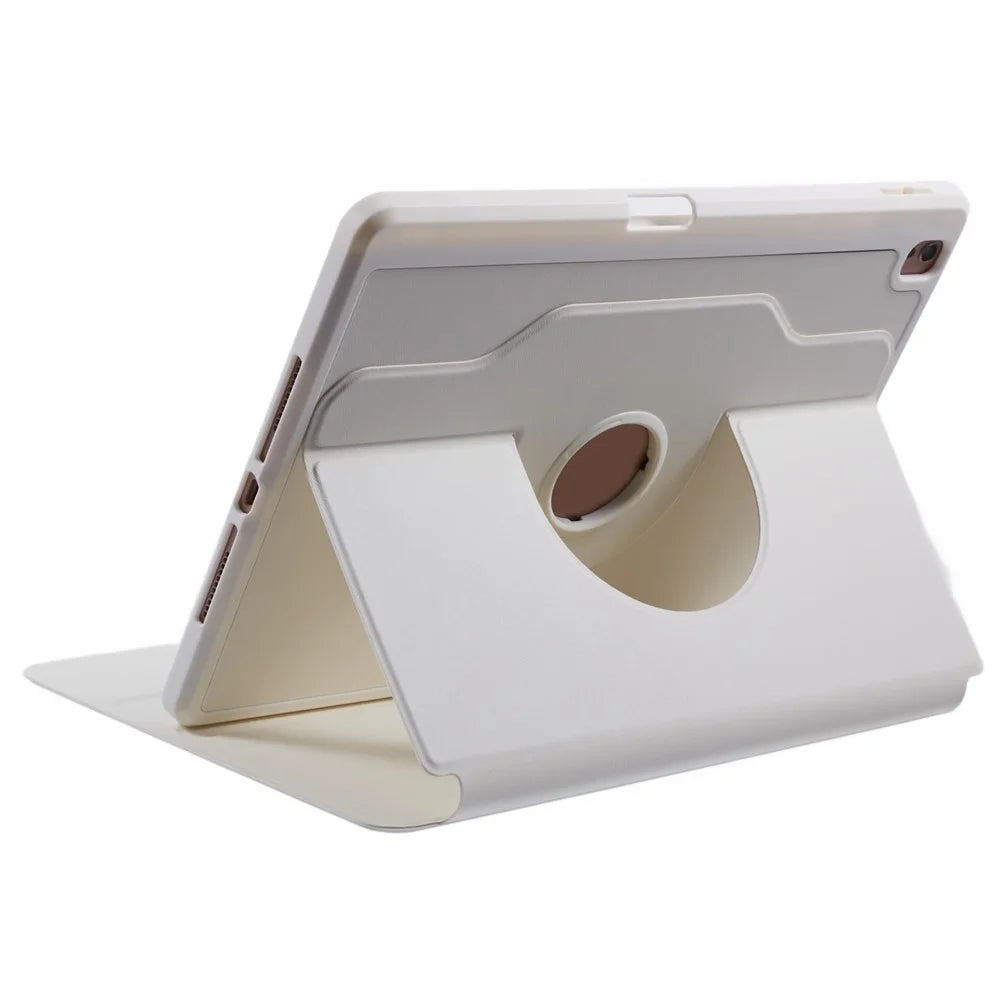 For iPad 10.2 (2021) / (2020) / (2019) / iPad Air 10.5 inch (2019) / iPad Pro 10.5-inch (2017) Case Stand Leather Tablet Cover - White - 2