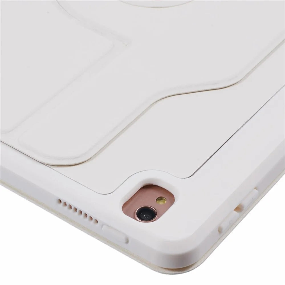 For iPad 10.2 (2021) / (2020) / (2019) / iPad Air 10.5 inch (2019) / iPad Pro 10.5-inch (2017) Case Stand Leather Tablet Cover - White - 6