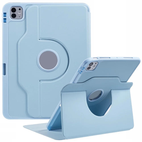 For iPad Pro 11 (2025) / 11 (2024) Case Stand Leather Tablet Cover - Blue - 1