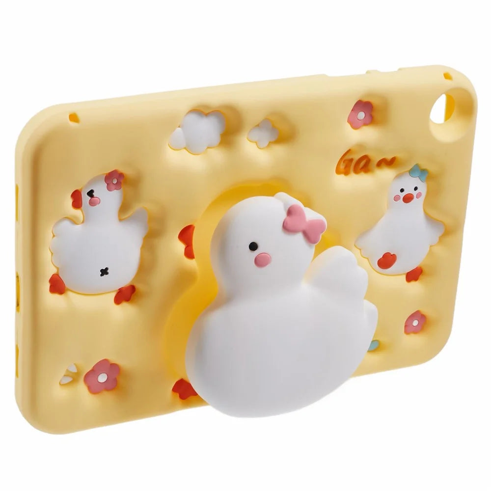 For Samsung Galaxy Tab A11+ / A9+ Silicone Tablet Case 3D Duck Pattern Design Protective Cover with Shoulder Strap - 3