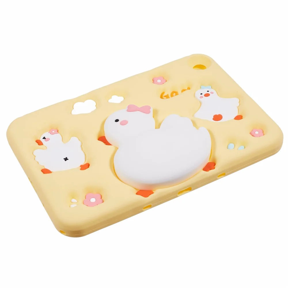 For Samsung Galaxy Tab A11+ / A9+ Silicone Tablet Case 3D Duck Pattern Design Protective Cover with Shoulder Strap - 5