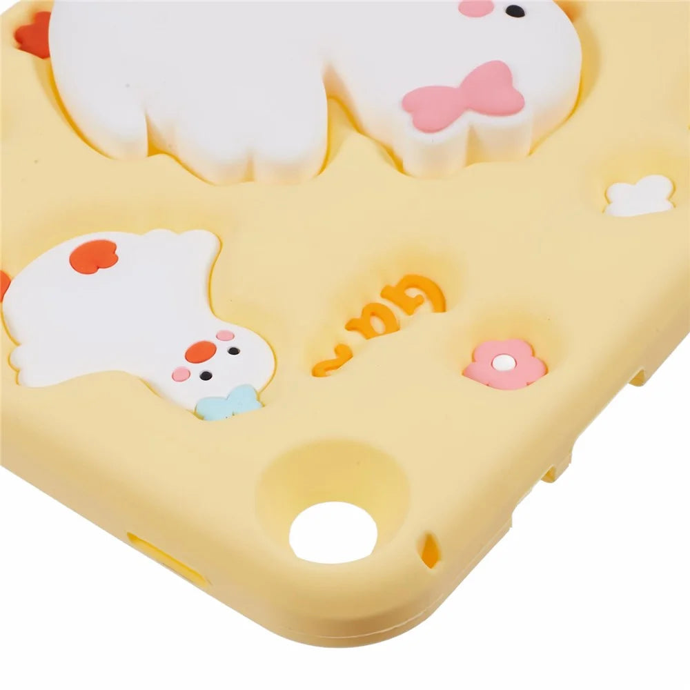For Samsung Galaxy Tab A11+ / A9+ Silicone Tablet Case 3D Duck Pattern Design Protective Cover with Shoulder Strap - 6