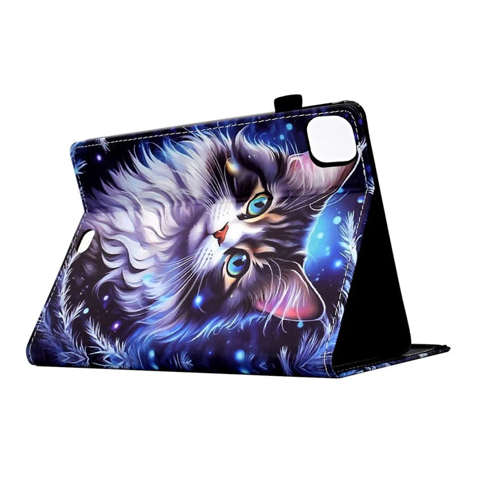 Tablet Case for iPad Air 11 (2026) / (2025) / (2024) / iPad Pro 11 (2022) / (2020) / Air (2022) / (2020) Pattern Printing Cover Card Holder - Cat - 2