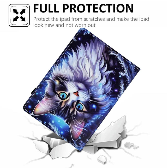 Tablet Case for iPad Air 11 (2026) / (2025) / (2024) / iPad Pro 11 (2022) / (2020) / Air (2022) / (2020) Pattern Printing Cover Card Holder - Cat - 4