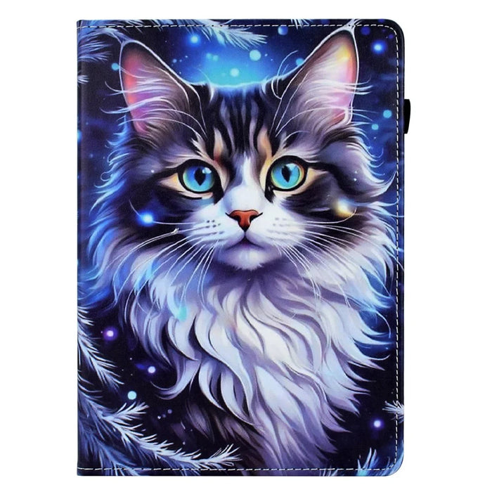 Tablet Case for iPad Air 11 (2026) / (2025) / (2024) / iPad Pro 11 (2022) / (2020) / Air (2022) / (2020) Pattern Printing Cover Card Holder - Cat - 7