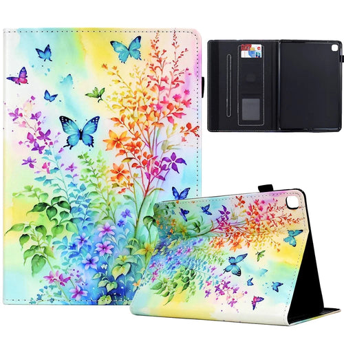 For iPad 10.2 (2020)  /  (2019)  /  iPad Air 10.5 inch (2019)  /  iPad Pro 10.5-inch (2017) Case Pattern Printing Tablet Cover - Flowers And Butterflies - 1