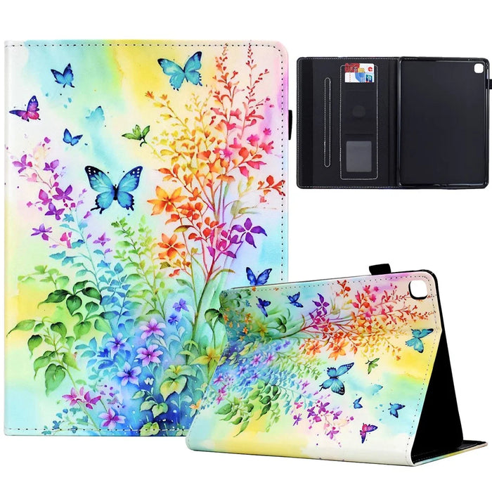 For iPad 10.2 (2020)  /  (2019)  /  iPad Air 10.5 inch (2019)  /  iPad Pro 10.5-inch (2017) Case Pattern Printing Tablet Cover - Flowers And Butterflies - 1