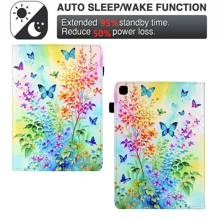 For iPad 10.2 (2020)  /  (2019)  /  iPad Air 10.5 inch (2019)  /  iPad Pro 10.5-inch (2017) Case Pattern Printing Tablet Cover - Flowers And Butterflies - 5