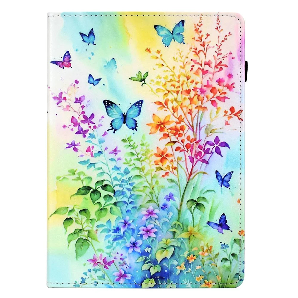 For iPad 10.2 (2020)  /  (2019)  /  iPad Air 10.5 inch (2019)  /  iPad Pro 10.5-inch (2017) Case Pattern Printing Tablet Cover - Flowers And Butterflies - 7