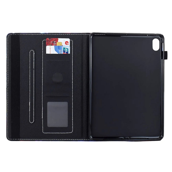 For iPad (2025) / 10.9 (2022) Case Pattern Printing Tablet Cover Shockproof Leather Card Holder Stand Case - Flowers And Birds - 3
