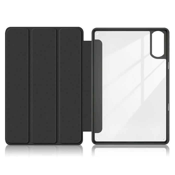 For Blackview Tab 16 Pro Case Auto Sleep / Wake PU Leather Flip Tablet Cover Triple-Fold Stand - Black - 2
