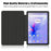 For Blackview Tab 16 Pro Case Auto Sleep / Wake PU Leather Flip Tablet Cover Triple-Fold Stand - Black - 3