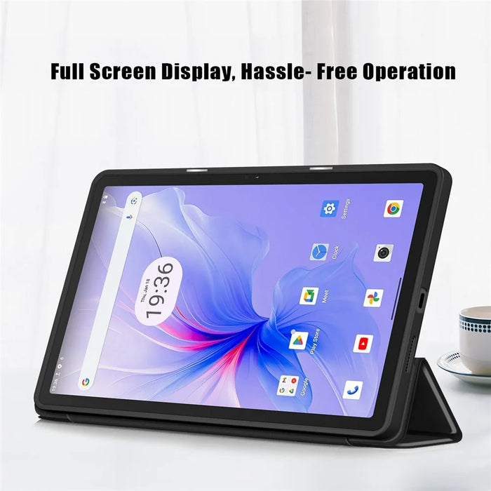 For Blackview Tab 16 Pro Case Auto Sleep / Wake PU Leather Flip Tablet Cover Triple-Fold Stand - Black - 5