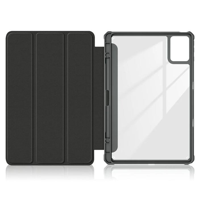 For Lenovo Tab K11 Plus TB230XC Case Auto Sleep / Wake PU Leather Flip Tablet Cover Triple-Fold Stand - Black - 2