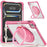 For iPad Pro 11 (2025) / 11 (2024) Case with Shoulder Strap Rotary Kickstand PC+TPU+Acrylic Tablet Cover - Rose - 2