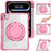 For iPad Pro 11 (2025) / 11 (2024) Case with Shoulder Strap Rotary Kickstand PC+TPU+Acrylic Tablet Cover - Rose - 3